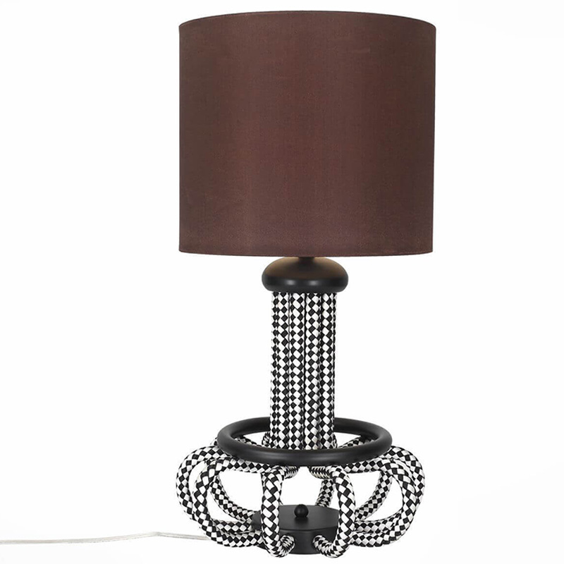 Дизайнерская Настольная лампа Belcalis table lamp Черно-белый Коричневый Дизайнерская Настольная лампа Belcalis table lamp Черно-белый Коричневый в Грозном | Loft Concept