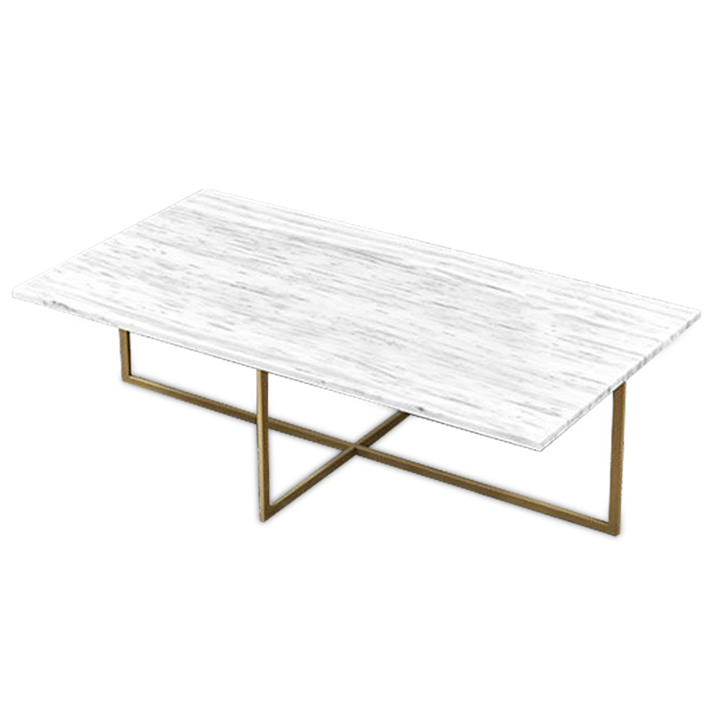 Кофейный стол Monson Coffee Table Белый Золотой Кофейный стол Monson Coffee Table Белый Золотой в Грозном | Loft Concept