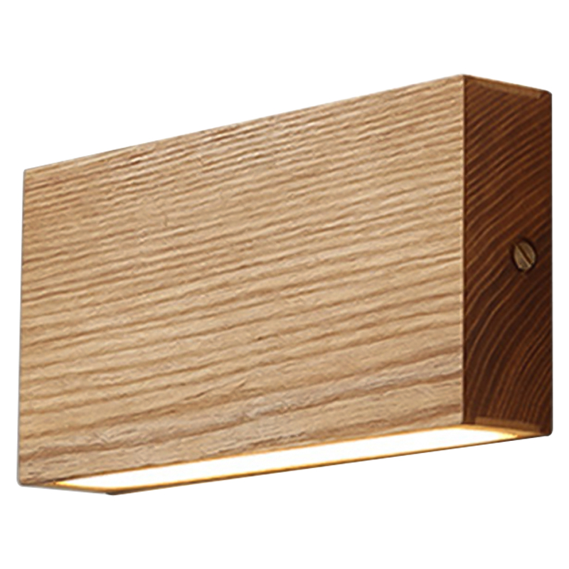Wall Lamp Retro Square Fixtures Led Up and Down Бра Светлое дерево Древесина Wall Lamp Retro Square Fixtures Led Up and Down Бра Светлое дерево Древесина в Грозном | Loft Concept