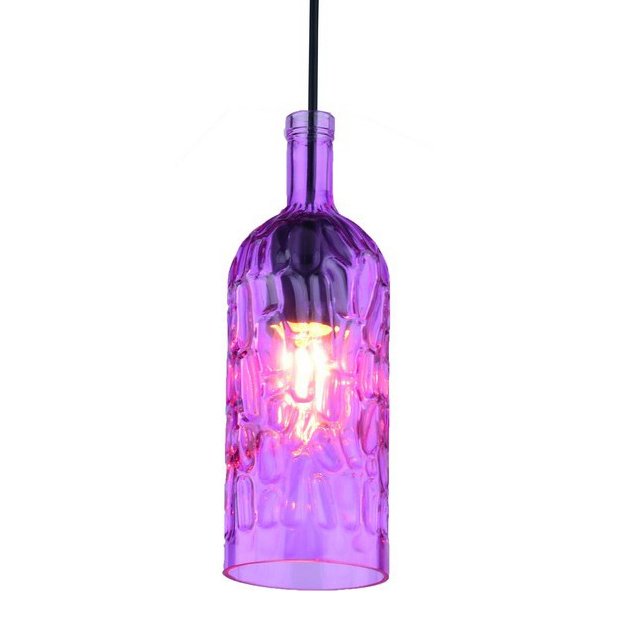 Подвесной светильник Geometry Glass Purpur Bottle Pendant Сиреневый Подвесной светильник Geometry Glass Purpur Bottle Pendant Сиреневый в Грозном | Loft Concept