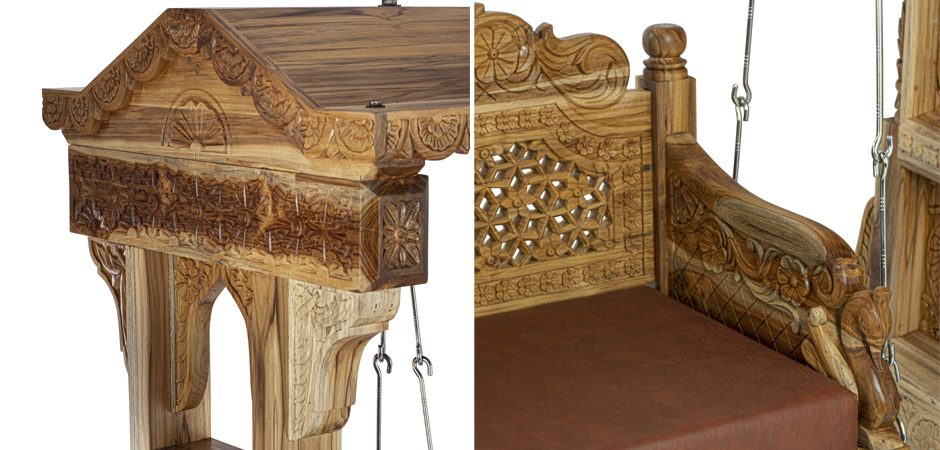 Большие Индийские качели из тика TEAK WOOD SWING Большие Индийские качели из тика TEAK WOOD SWING - Loft-Concept в Грозном