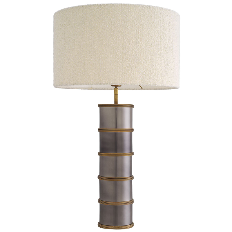 Настольная лампа Eichholtz Table Lamp Ella Латунь Серый Белый Настольная лампа Eichholtz Table Lamp Ella Латунь Серый Белый в Грозном | Loft Concept