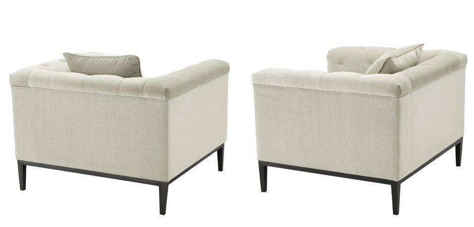 Кресло Eichholtz Chair Cesare Pebble grey Кресло Eichholtz Chair Cesare Pebble grey - Loft-Concept в Грозном