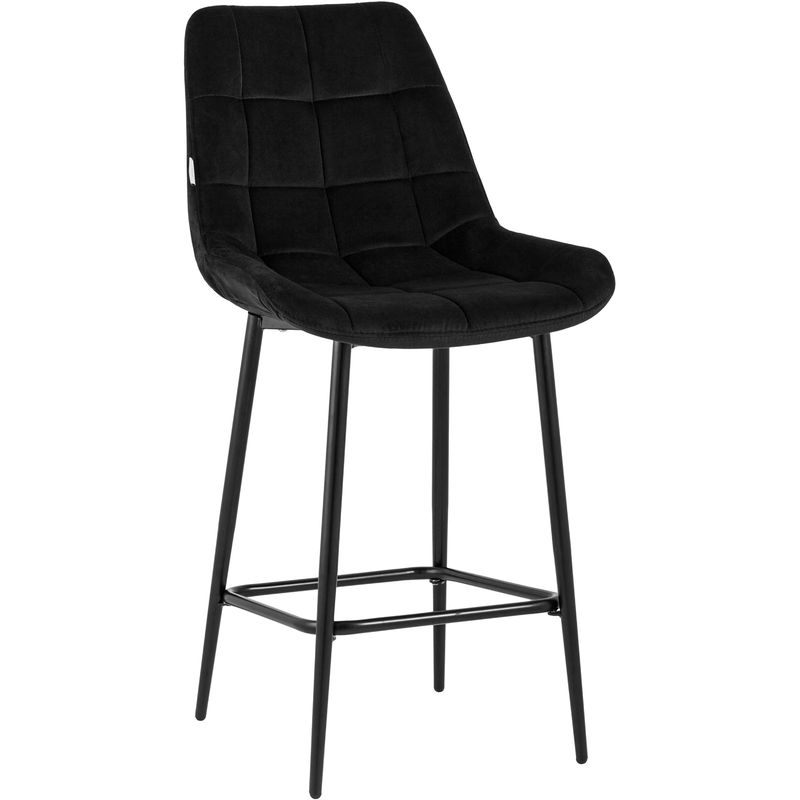 Стул Полубарный NANCY Chair посадка 65 см Черный Велюр Черный Стул Полубарный NANCY Chair посадка 65 см Черный Велюр Черный в Грозном | Loft Concept