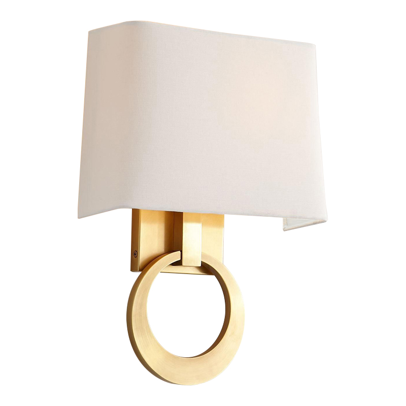 Бра Dana Sconce Brass Ring Латунь Белый Бра Dana Sconce Brass Ring Латунь Белый в Грозном | Loft Concept