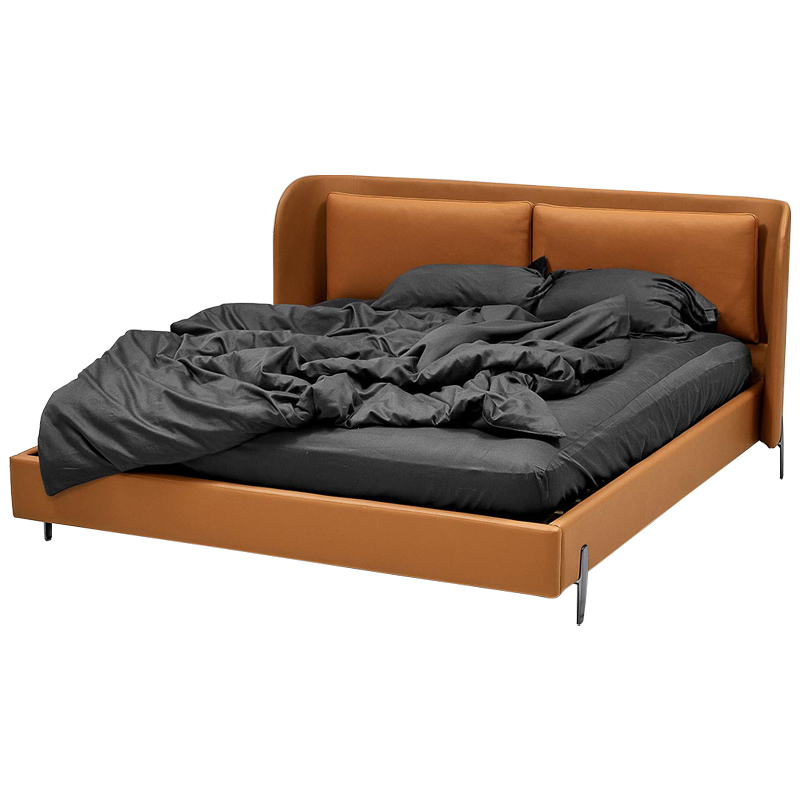 Кровать с закругленным изголовьем и подушками Flores Bed Карамель Кровать с закругленным изголовьем и подушками Flores Bed Карамель в Грозном | Loft Concept