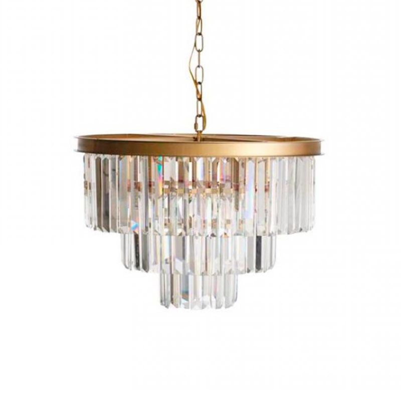 Круглая Люстра RH 1920s Odeon GOLD iron Three Layers Прозрачное Стекло диаметр 50 см Золотой Прозрачное Стекло Круглая Люстра RH 1920s Odeon GOLD iron Three Layers Прозрачное Стекло диаметр 50 см Золотой Прозрачное Стекло в Грозном | Loft Concept