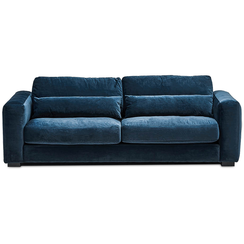 Диван Kleber Sofa blue Темно-синий Черный Диван Kleber Sofa blue Темно-синий Черный в Грозном | Loft Concept