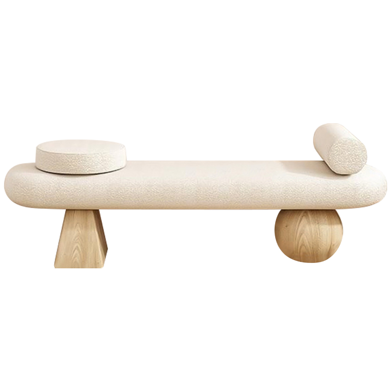 Банкетка Hollie Wooden Forms Bench Бежевый Древесина Банкетка Hollie Wooden Forms Bench Бежевый Древесина в Грозном | Loft Concept