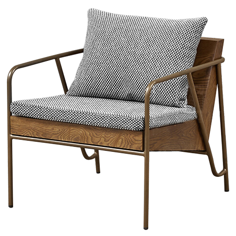 Кресло Markus Armchair Коричневый Латунь Черно-белый Кресло Markus Armchair Коричневый Латунь Черно-белый в Грозном | Loft Concept
