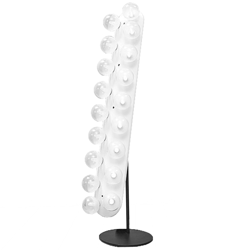 Напольная лампа Venier Floor lamp Белый Черный Напольная лампа Venier Floor lamp Белый Черный в Грозном | Loft Concept
