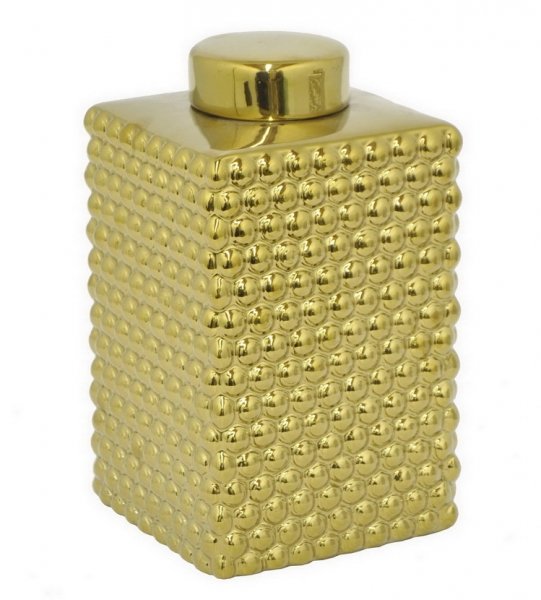 Сосуд с крышкой Chaplet Gold Big Золотой Сосуд с крышкой Chaplet Gold Big Золотой в Грозном | Loft Concept