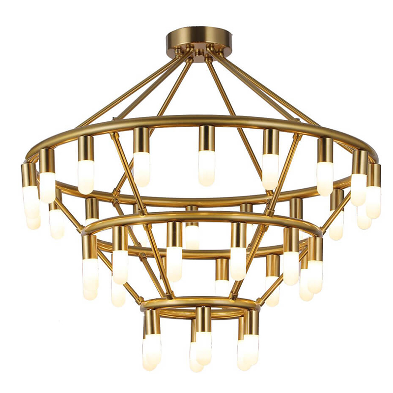 Люстра Maynor Candles Chandelier Латунь Люстра Maynor Candles Chandelier Латунь в Грозном | Loft Concept