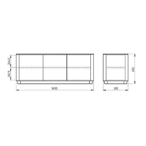 Тумба серо-бежевая с 3-мя дверцами Tammi  в Грозном
