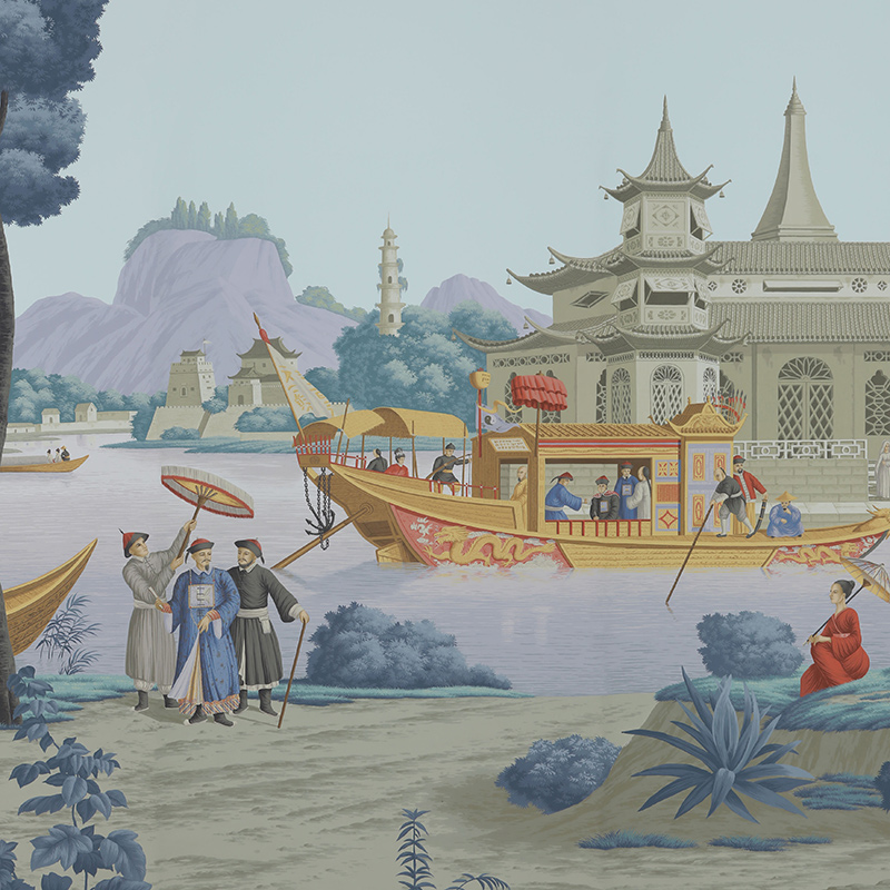 Обои ручная роспись Procession Chinoise Charvet on scenic paper Обои ручная роспись Procession Chinoise Charvet on scenic paper в Грозном | Loft Concept