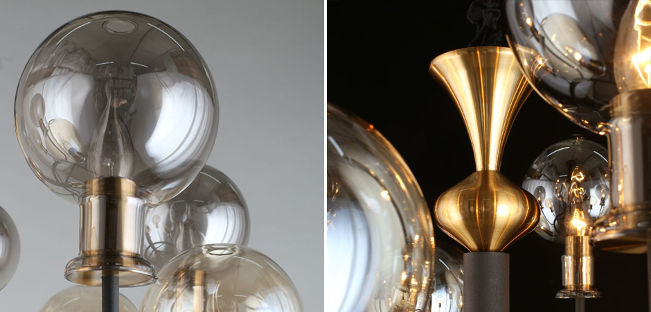 Люстра c дымчатым стеклом Champagne Glass Люстра c дымчатым стеклом Champagne Glass - Loft-Concept в Грозном