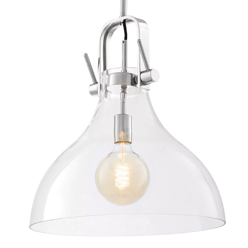 Подвесной светильник Eichholtz Lamp Connery Nickel Прозрачное Стекло Никель Подвесной светильник Eichholtz Lamp Connery Nickel Прозрачное Стекло Никель в Грозном | Loft Concept