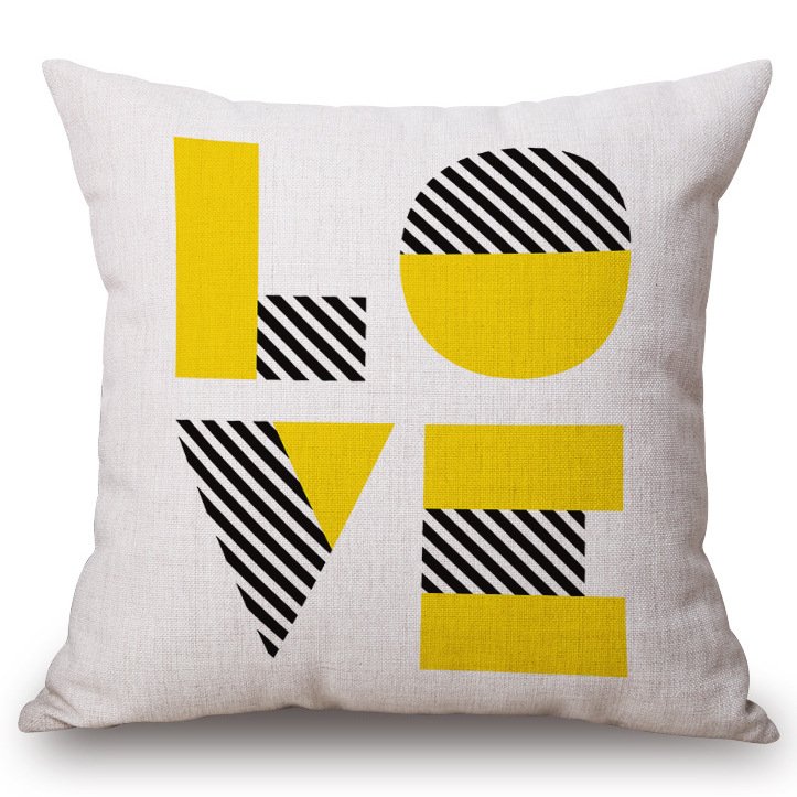 Декоративная подушка Yellow Love Декоративная подушка Yellow Love в Грозном | Loft Concept