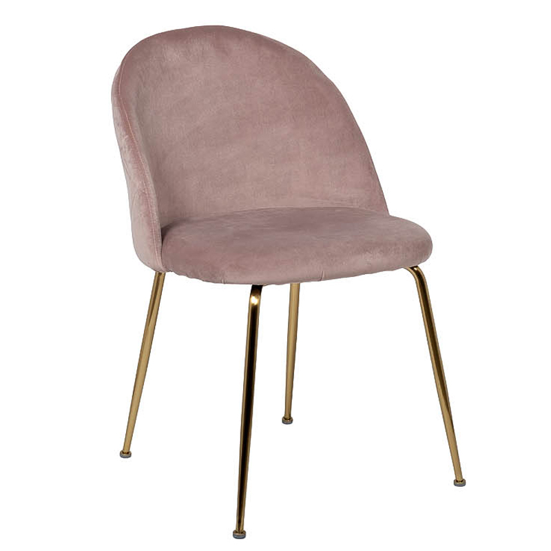 Стул Sadler Chair pink velor Розовый (Rose) Золотой Стул Sadler Chair pink velor Розовый (Rose) Золотой в Грозном | Loft Concept
