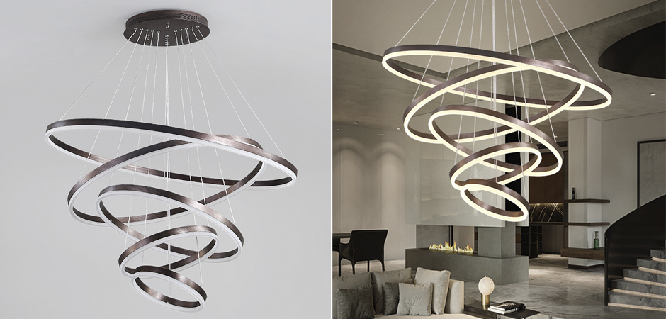 Люстра Ribbon Circles Chandelier Люстра Ribbon Circles Chandelier - Loft-Concept в Грозном