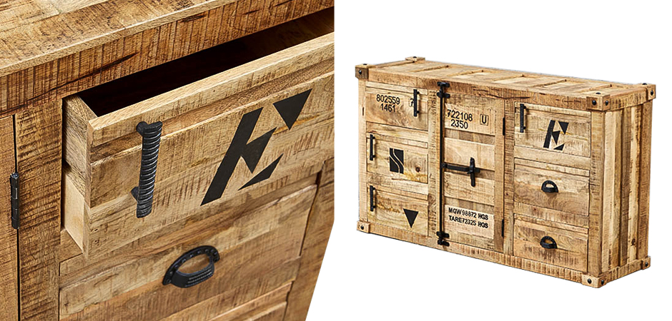 Комод деревянный в стиле Лофт Wooden Loft Box Commode Комод деревянный в стиле Лофт Wooden Loft Box Commode - Loft-Concept в Грозном
