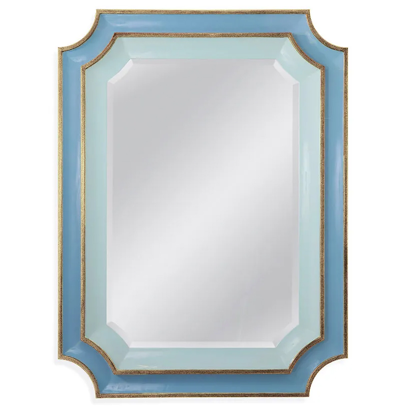 Зеркало Chiara Mirror Зеркало Голубой Светло-голубой Золотой Зеркало Chiara Mirror Зеркало Голубой Светло-голубой Золотой в Грозном | Loft Concept