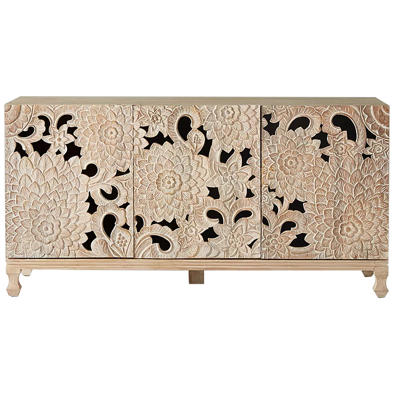 Буфет Handcarved Lotus Media Console Древесина Буфет Handcarved Lotus Media Console Древесина в Грозном | Loft Concept