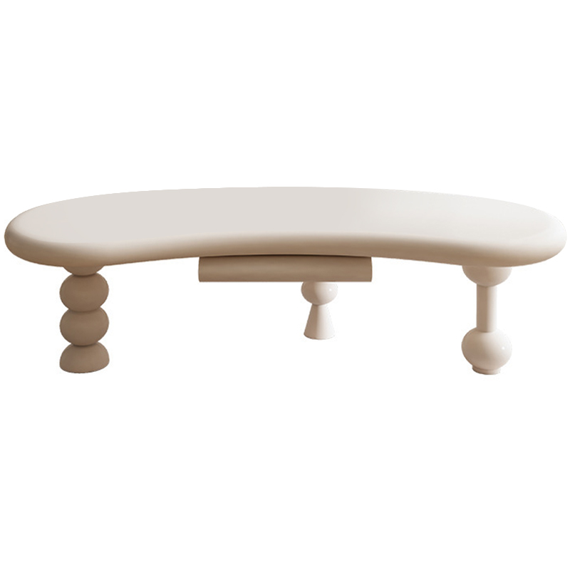 Кофейный стол с ящиком Martina Unique Shape Coffee Table Бежевый Кофейный стол с ящиком Martina Unique Shape Coffee Table Бежевый в Грозном | Loft Concept