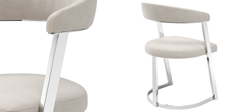 Стул Eichholtz Dining Chair Dexter Nickel Стул Eichholtz Dining Chair Dexter Nickel - Loft-Concept в Грозном