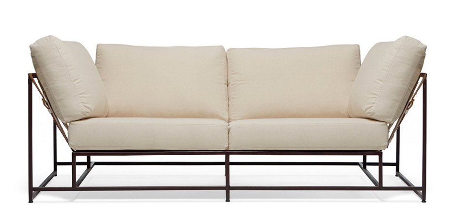Двухместный диван Canvas & Copper Two Seat Sofa Двухместный диван Canvas & Copper Two Seat Sofa - Loft-Concept в Грозном
