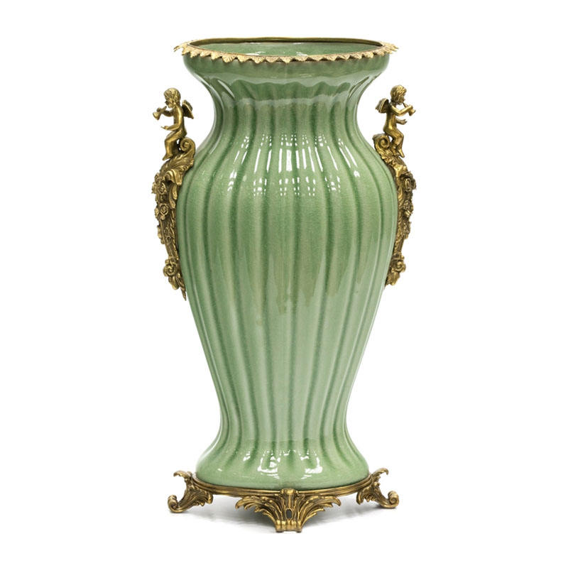 Ваза Bronze Angel Vase green Бронза Зеленый в Грозном | Loft Concept 