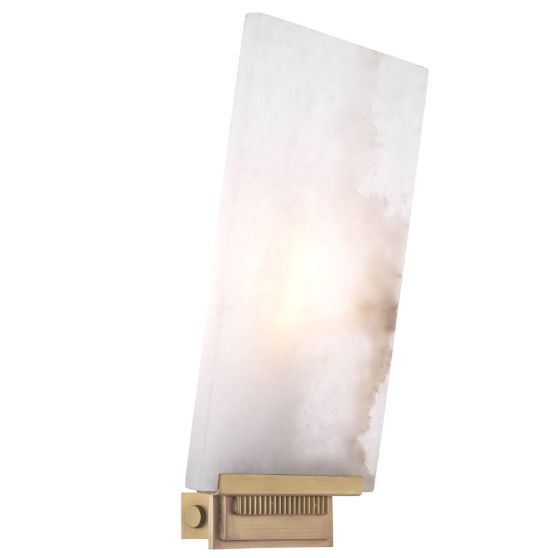 Бра Eichholtz Wall Lamp Mantra Латунь Античная полированная Белый Бра Eichholtz Wall Lamp Mantra Латунь Античная полированная Белый в Грозном | Loft Concept