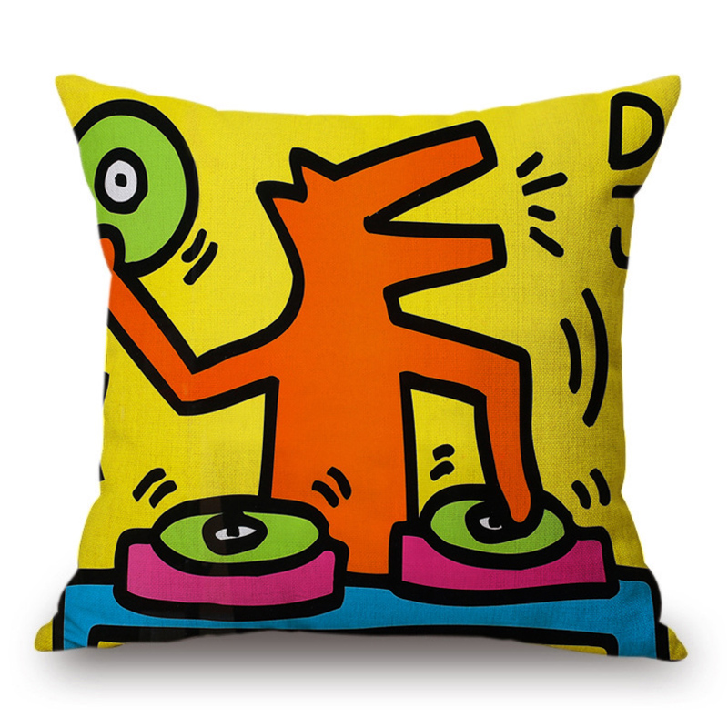 Подушка Keith Haring 3 Мульти Подушка Keith Haring 3 Мульти в Грозном | Loft Concept