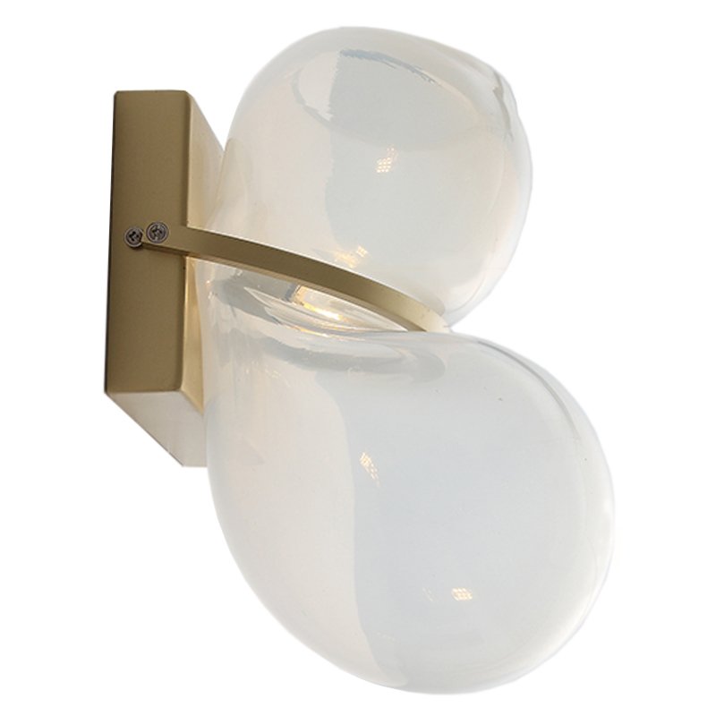 Бра White glass trap wall lamp Латунь Молочный Бра White glass trap wall lamp Латунь Молочный в Грозном | Loft Concept