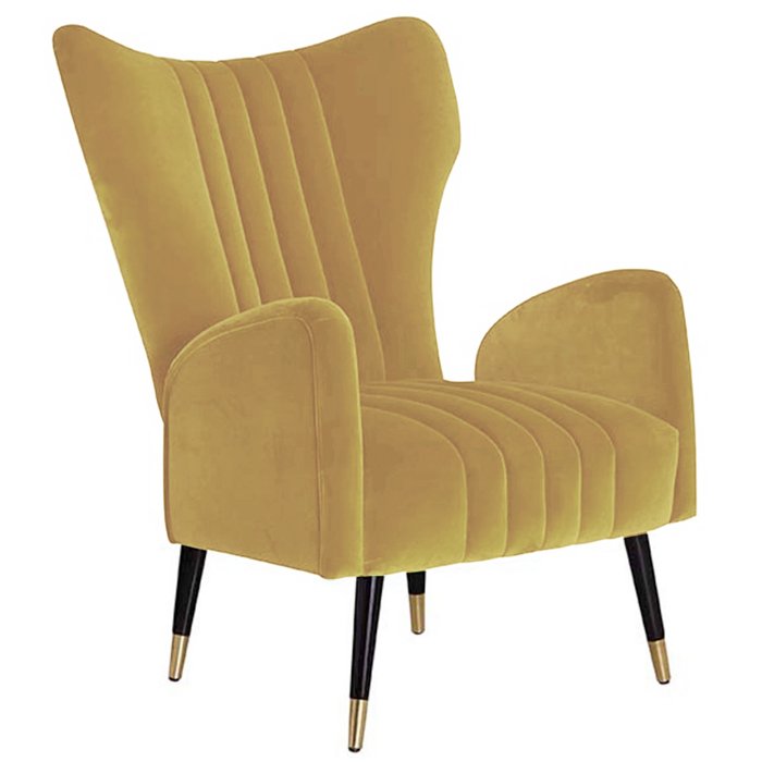 Кресло plant-collections Drummond Armchairs Gold Velvet Желтый Кресло plant-collections Drummond Armchairs Gold Velvet Желтый в Грозном | Loft Concept