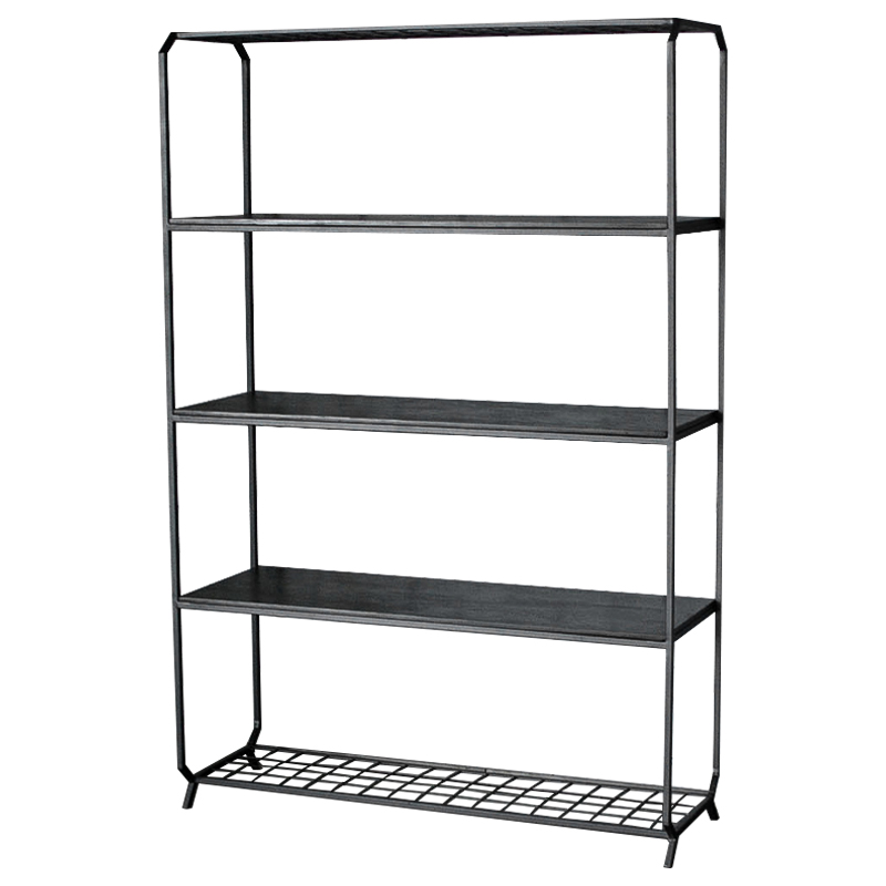 Стеллаж Jaeden Industrial Metal Rust Rack Черный Стеллаж Jaeden Industrial Metal Rust Rack Черный в Грозном | Loft Concept