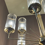 Люстра с 9-ю цилиндрическими стеклянными плафонами Jeanette варинант исполнения - 5 | Loft Concept в Грозном