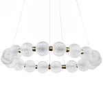 Светодиодная кольцевая люстра с круглыми плафонами Crystal Globule Chandelier варинант исполнения - 1 | Loft Concept в Грозном