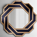 Зеркало восьмиугольное в черно-золотистой раме Pairing варинант исполнения - 1 | Loft Concept в Грозном