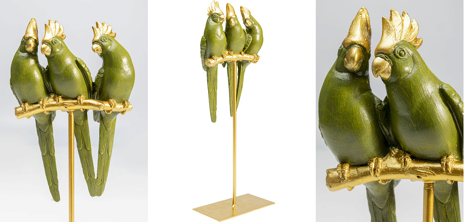Статуэтка Three Green Parrots Статуэтка Three Green Parrots - Loft-Concept в Грозном