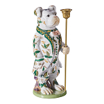 Подсвечник в виде собачки из фарфора с бронзовыми элементами Eden Garden варинант исполнения - 5 | Loft Concept в Грозном