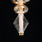 Подвесной светильник с вертикальной композицией из прозрачных и янтарных стеклянных шаров и ромбов Gabriel Scott Luna варинант исполнения - 8 | Loft Concept в Грозном