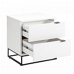 Тумба прикроватная белая с ящиками Strict Lines варинант исполнения - 3 | Loft Concept в Грозном