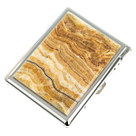 Портсигар с газовой зажигалкой из натурального камня Оникс Stone Cigarettes Cases варинант исполнения - 1 | Loft Concept в Грозном