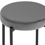 Табурет с мягким круглым сиденьем RIO Grey варинант исполнения - 4 | Loft Concept в Грозном