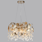 Люстра с декоративными подвесками из прозрачного стекла в форме монеток FAIRYTREE Light варинант исполнения - 4 | Loft Concept в Грозном