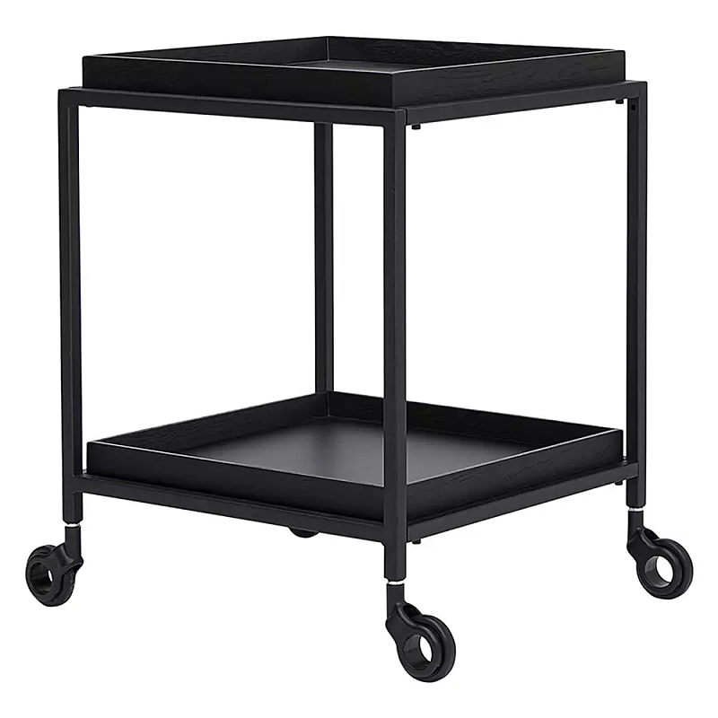 Тумба чёрная на колёсах Cabinet on Wheels Черный Тумба чёрная на колёсах Cabinet on Wheels Черный в Грозном | Loft Concept