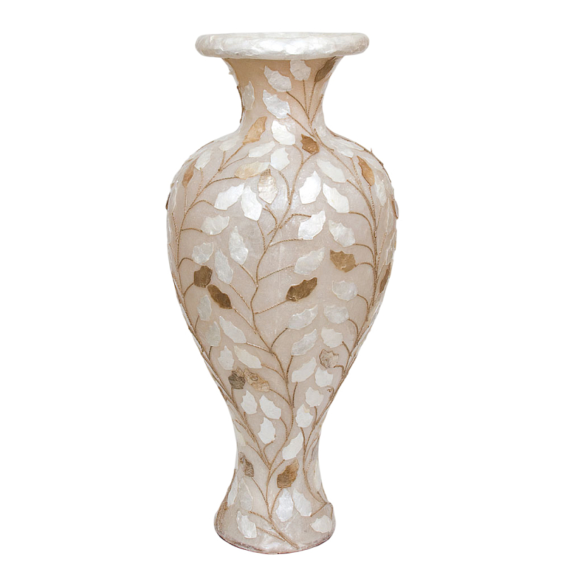 Торшер из перламутра в виде вазы Indonesian Vase Перламутровый в Грозном | Loft Concept 