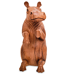 Статуэтка деревянная в виде бегемота Hippopotamus of the World варинант исполнения - 2 | Loft Concept в Грозном