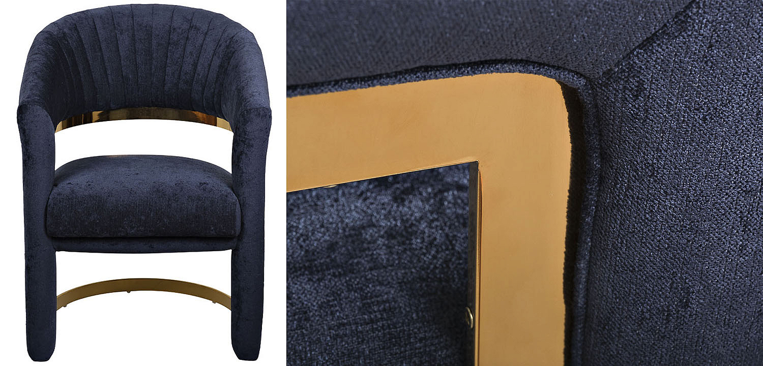 Полукресло Valbonne Chair blue velour Полукресло Valbonne Chair blue velour - Loft-Concept в Грозном